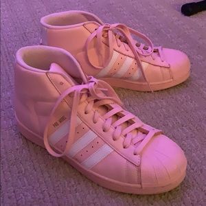 Pink Adidas High Tops (women)